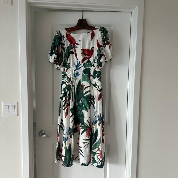 Farm Rio Off-White Midi Dress - Picture 2 of 9